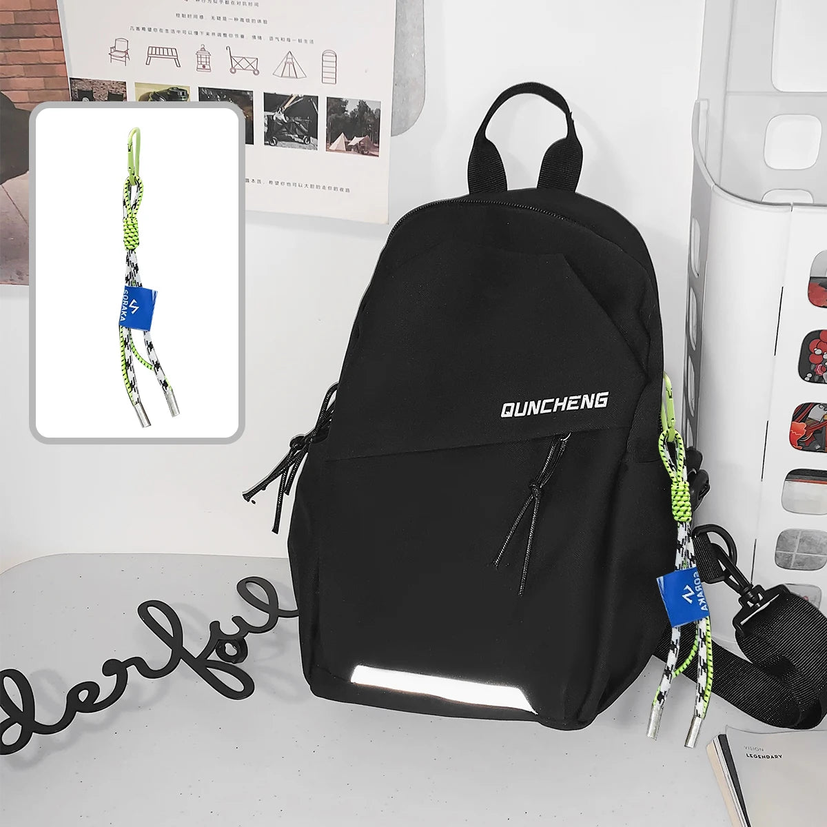 Premio Qunchens Crossbody Bag — Soft Nylon Travel Companion | Everyday Premium Basics
